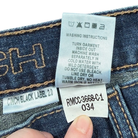 Cinch Black Label 2.0 Relaxed Straight Jeans Dark Wash Mens 40x34 Western - Picture 10 of 10